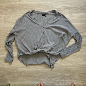 Urban Outfitters Gray Button-Up Women Top